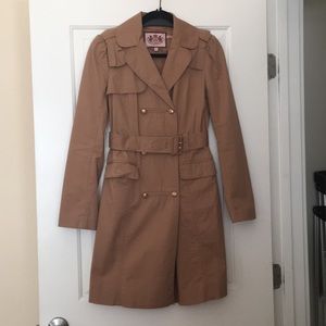 Juicy couture cotton trench coat, size S